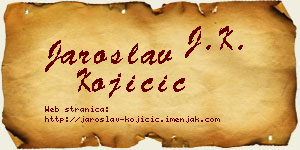 Jaroslav Kojičić vizit kartica